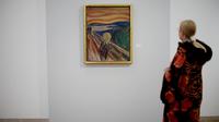 "Le Cri" du peintre Edvard Munch exposé à Oslo, le 23 mai 2008 [Solum, Stian Lysberg / Scanpix/AFP/Archives]