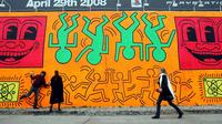 Peinture murale de Keith Haring, à New York le 2 mai 2008 [Mario Tama / Getty Images/AFP/Archives]