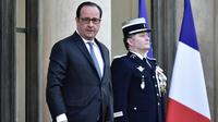 François Hollande à l'Elysée le 11 avril 2017 [Philippe LOPEZ / AFP]