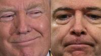 Un photomontage fait le 12 mai 2017 de portraits de Donald Trump et de l'ex-chef du FBI James Comey  [SAUL LOEB, Nicholas Kamm                        / AFP]