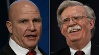 H.R. McMaster (à gauche) et son remplaçant au poste de la conseiller à la sécurité nationale, John Bolton (à droite) [Eric BARADAT                        , Alex WONG / AFP/Archives]