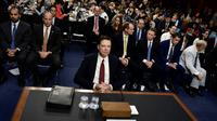 L'ex-directeur du FBI James Comey avant son audition au Sénat américain, le 8 juin 2017 à Washington [Brendan Smialowski / AFP]