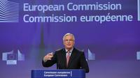 Le négociateur de l'UE pour le Brexit, Michel Barnier, pendant une conférence de presse à Bruxelles le 28 février 2018 [Aris Oikonomou / AFP]