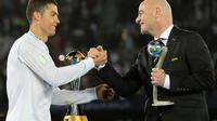 Cristiano Ronaldo à Abou Dhabi le 16 décembre 2017 [KARIM SAHIB / AFP/Archives]