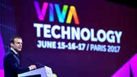 Le président français Emmanuel Macron au salon VivaTech, le 15 juin 2017 à Paris [Martin BUREAU / POOL/AFP]