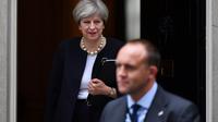 La Première ministre  Theresa May quittant le 10 Downing street, après avoir assisté à la réunion de son gouverment au centre de Londres le meeting 11 juillet 2017 [Ben STANSALL / AFP]