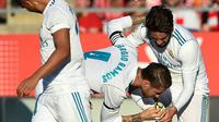 Le milieu Isco (c) ouvre le score pour le Real Madrid face à Gérone au stade Montilivi, le 29 octobre 2017  [Josep LAGO / AFP]