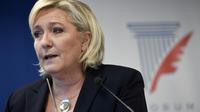 La présidente du Front national Marine Le Pen à Nanterre, près de Paris, le 8 décembre 2017 [STEPHANE DE SAKUTIN / AFP]