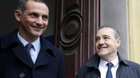 L'autonomiste Gilles Simeoni et l'indépendantiste Jean-Guy Talamoni à Bastia le 3 décembre 2017  [PASCAL POCHARD-CASABIANCA / AFP/Archives]
