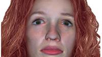 Photo fournie le 9 novembre 2017 par la Gendarmerie nationale montrant une reconstruction du visage d'une femme retrouvée défigurée le 15 décembre 2016 au Frasnois [Handout / GENDARMERIE NATIONALE/AFP]
