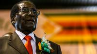 Le président du Zimbabwe Robert Mugabe, le 7 avril 2016 à Harare [Jekesai NJIKIZANA / AFP/Archives]