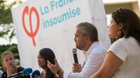 Alexis Corbière, membre de la France insoumise lors des journées d'été du parti à Marseille, le 25 août 2017 [BERTRAND LANGLOIS / AFP]