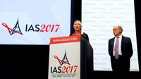 Linda-Gail Bekker, chercheuse au Desmond Tutu HIV Centre (Afrique du Sud) et présidente de la Société internationale du sida, le 23 juillet 2017 à Paris [FRANCOIS GUILLOT / AFP]