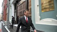 L'opposant russe Alexeï Navalny arrive au siège de la Commission électorale à Moscou, le 25 décembre 2017. [Dmitry Serebryakov                   / AFP]