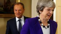La Première ministre britannique Theresa May et le président du Conseil européen Donald Tusk à Londres le 1er mars 2018 [Frank Augstein / POOL/AFP]