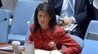 L'ambassadrice des États-Unis à l'ONU, Nikki Haley , le 7 avril 2017 à New-York [Jewel SAMAD / AFP]