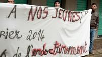 Manifestation à Strasbourg contre l'endoctrinement d'adolescents afin de les envoyer combattre en Syrie, le 8 février 2014 [FREDERICK FLORIN / AFP/Archives]