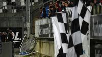 La barrière d'une tribune visiteurs qui s'est effondrée lors du match Amiens-Lille au stade de La Licorne, le 30 septembre 2017 [FRANCOIS LO PRESTI / AFP/Archives]