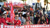 Manifestation contre la réforme du code du travail, le 21 septembre 2017 à Marseille [boris HORVAT                         / AFP/Archives]