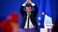 Emmanuel Macron, le 23 avril 2017 à Paris [Eric FEFERBERG / AFP]