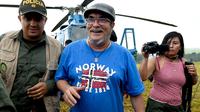 Le chef des FARCRodrigo Londono alias "Timochenko" à son arrivée à Mesetas le 26 juin 2017 [RAUL ARBOLEDA / AFP]