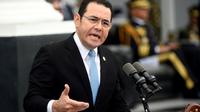 Jimmy Morales le 17 octobre 2017 à Guatemala [Johan ORDONEZ / AFP/Archives]