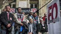 Des membres de FO le 1er mai 2014 à Lyon [Jeff Pachoud / AFP]