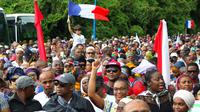 Manifestation contre l'insécurité et le manque de développememnt de l'île, le 7 mars 2018 à Mayotte [Ornella LAMBERTI / AFP/Archives]