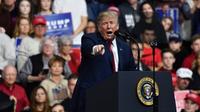 Le président américain Donald Trump fait un discours le 10 mars 2018 à Moon Township, Pennsylvanie [Nicholas Kamm / AFP]