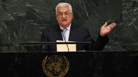 Le président palestinien Mahmoud Abbas a la tribune de l'ONU à New York, le 20 septembre 2017 [ANGELA WEISS / AFP]