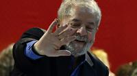 L'ancien président brésilien Luiz Inacio Lula, à Sao Paulo le 5 mai 2017 [NELSON ALMEIDA / AFP]