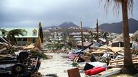Sur l'île de Saint-Martin, le 7 septembre 2017, après le passage de l'ouragan Irma [Lionel CHAMOISEAU / AFP/Archives]