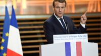 Emmanuel Macron fait un discours pendant sa visite à Tourcoing le 14 novembre 2017  [FRANCOIS LO PRESTI                   / POOL/AFP]