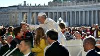 Le pape François sur la place Saint-Pierre, le 12 octobre 2016 au Vatican [ALBERTO PIZZOLI / AFP/Archives]
