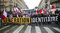 Une manifestation de l'association Génération Identitaire à Paris le 28 mai 2016 [MATTHIEU ALEXANDRE / AFP/Archives]