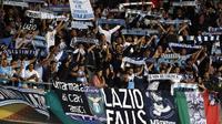 Des supporteurs de la Lazio, lors du match contre Nice, le 19 octobre 2017 à Nice [VALERY HACHE / AFP/Archives]