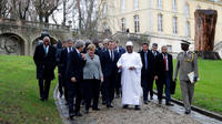 Les leaders du mini-sommet du G5 Sahel à l issue de leur rencontre, ce mercredi, à la Celle-Saint-Cloud, près de Paris. 