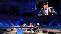 Le ministre de la transition écologique, Nicolas Hulot, au «One Planet Summit», le 12 décembre.