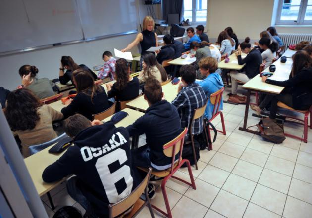 Des lycéens en classe le 4 septembre 2012 à Nantes [FRANK PERRY / AFP]
