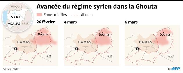Avancée du régime syrien dans la Ghouta [Sophie RAMIS / AFP]