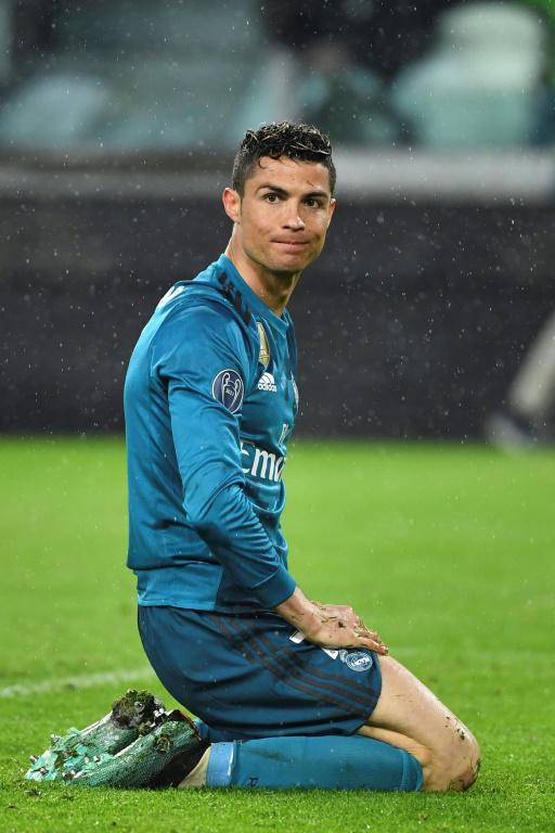 Cristiano Ronaldo savoure son 1er but pour le Real en C1 face à la Juventus, le 3 avril 2018 à Turin  [Alberto PIZZOLI / AFP]