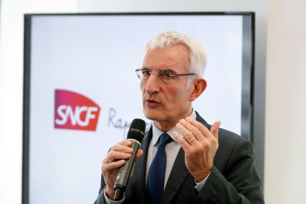 Le patron de la SNCF Guillaume Pepy, le 27 février 2017, au siège de la compagnie ferroviaire à Saint-Denis, près de Paris [ERIC PIERMONT / AFP/Archives]