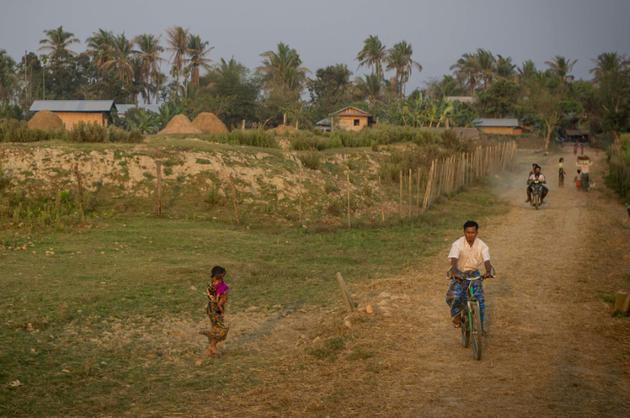 Le village Rohingya de Shan Taung dans les environs de  Mrauk U proche de la frontière avec le Bangladesh, le 4 avril 2018 [Phyo Hein KYAW / AFP]