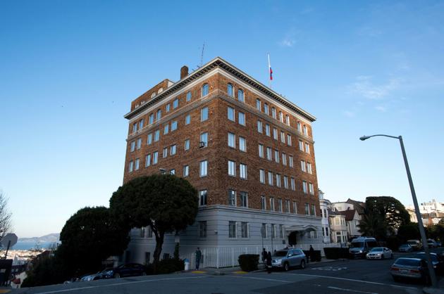 Le consulat russe à San Francisco, le 29 décembre 2016, en Californie [Josh Edelson / AFP/Archives]