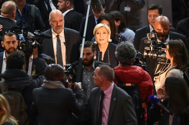 Marine Le Pen lors de l'ouverture du 16e congrès du Front national, le 10 mars 2018 à Lille  [Philippe HUGUEN / AFP]