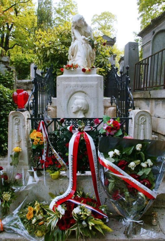 La tombe du compositeur polonais Frédéric Chopin, le 5 mai 2004 au cimetière du Père-Lachaise, à Paris [JOEL SAGET / AFP/Archives]