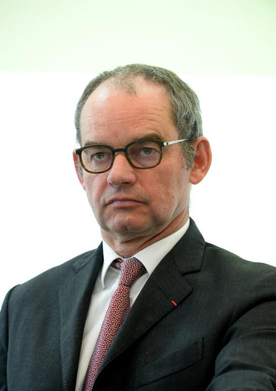 Le patron de SNCF Réseau, Patrick Jeantet, le 27 février 2017, au siège de la SNCF, à Saint-Denis, près de Paris [ERIC PIERMONT / AFP/Archives]