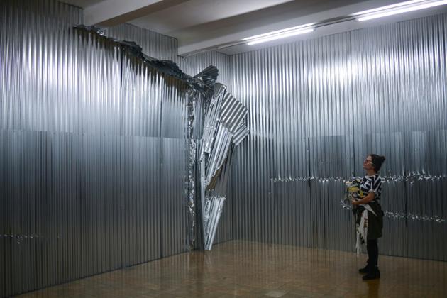 Une installation lors de la 15e Biennale d'Instabul, le 20 octobre 2017 [OZAN KOSE / AFP]