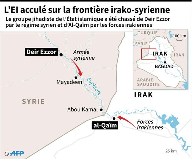 L'EI acculé sur la frontière irako-syrienne  [Kun TIAN / AFP]