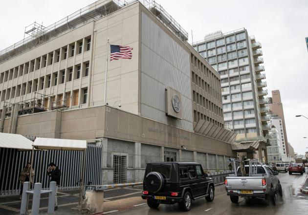 L'ambassade des Etats-Unis à Tel Aviv, le 6 décembre 2017 [JACK GUEZ / AFP/Archives]